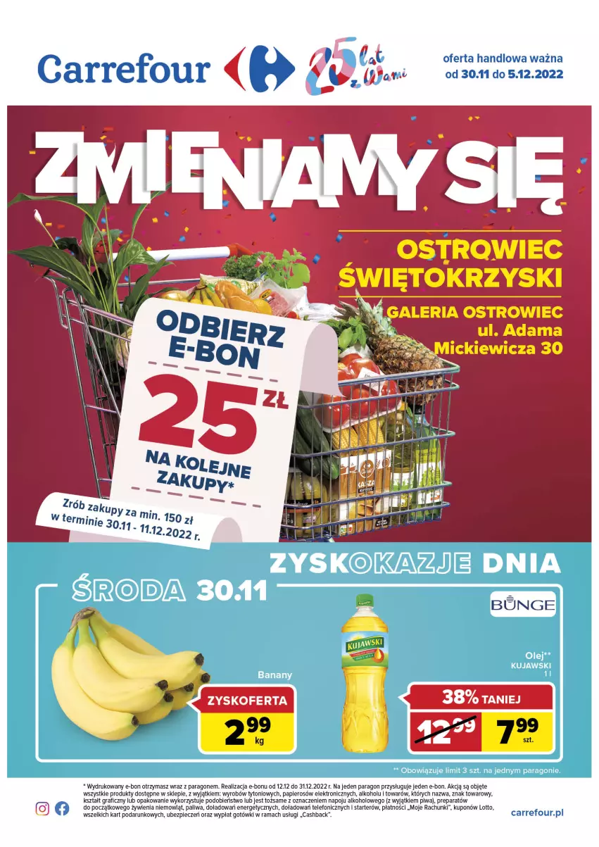 Gazetka promocyjna Carrefour - Gazetka Zyskokazje w Galerii Ostrowiec - ważna 30.11 do 05.12.2022 - strona 1 - produkty: Gra, Papier, Piec, Piwa, Rama, Telefon