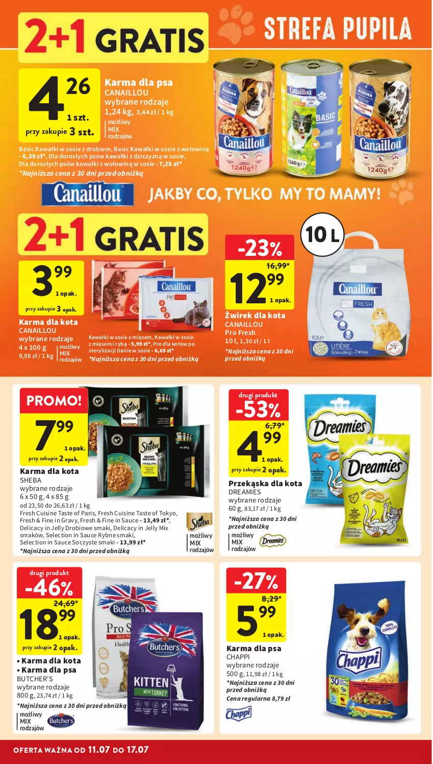 Gazetka promocyjna Intermarche - Gazetka Intermarche - ważna 11.07 do 17.07.2024 - strona 26 - produkty: Butcher's, Canaillou, Chappi, Gra, Kawa, Sheba, Sos