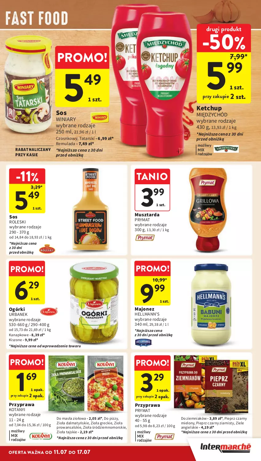 Gazetka promocyjna Intermarche - Gazetka Intermarche - ważna 11.07 do 17.07.2024 - strona 31 - produkty: Ketchup, Majonez, Mus, Musztarda, Pieprz, Prymat, Sos, Winiary, Ziele angielskie