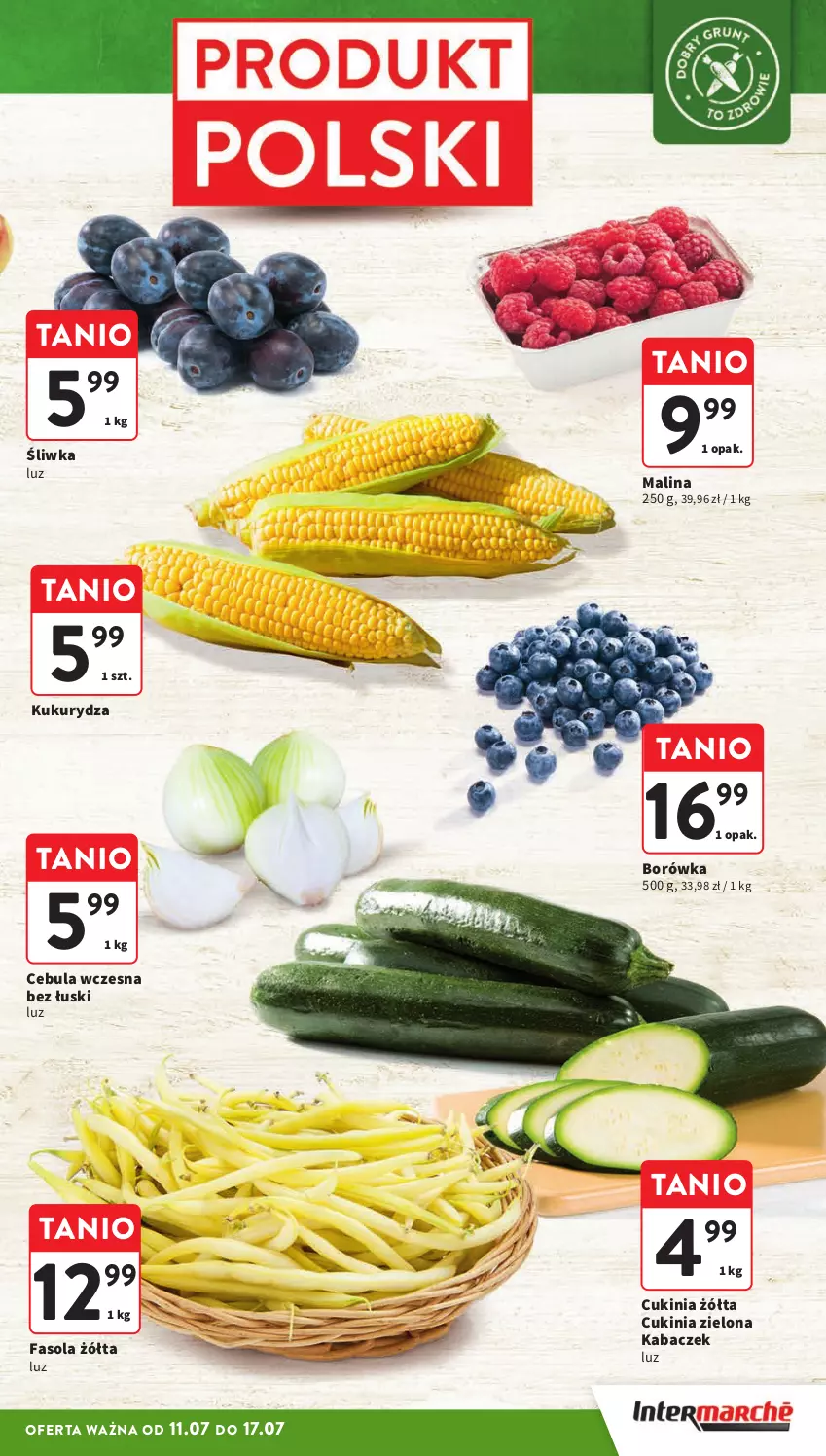 Gazetka promocyjna Intermarche - Gazetka Intermarche - ważna 11.07 do 17.07.2024 - strona 9 - produkty: Borówka, Cebula, Fa, Fasola, Kukurydza