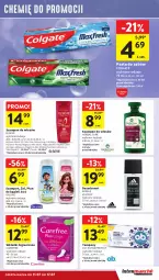 Gazetka promocyjna Intermarche - Gazetka Intermarche - Gazetka - ważna od 17.07 do 17.07.2024 - strona 35 - produkty: Płyn do kąpieli, Elseve, Pur, Gin, Dezodorant, Pasta do zębów, Adidas, Tampony, Szampon, Carefree, Colgate, Wkładki, Olej, O.B., LG