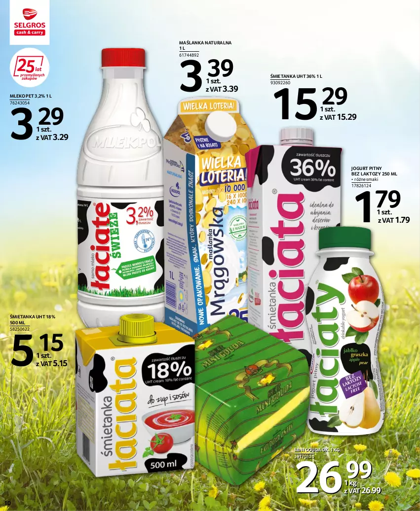 Gazetka promocyjna Selgros - Extra Oferta - ważna 30.06 do 13.07.2022 - strona 10 - produkty: Gouda, Jogurt, Jogurt pitny, Maślanka, Mleko