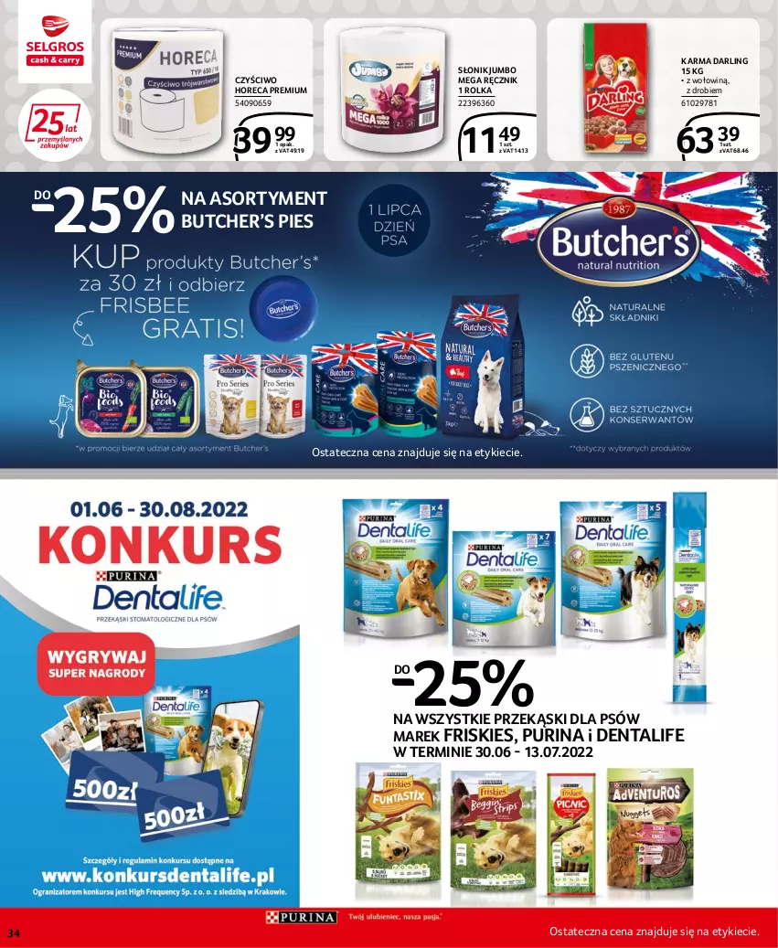 Gazetka promocyjna Selgros - Extra Oferta - ważna 30.06 do 13.07.2022 - strona 34 - produkty: Friskies, Pur, Purina, Ręcznik