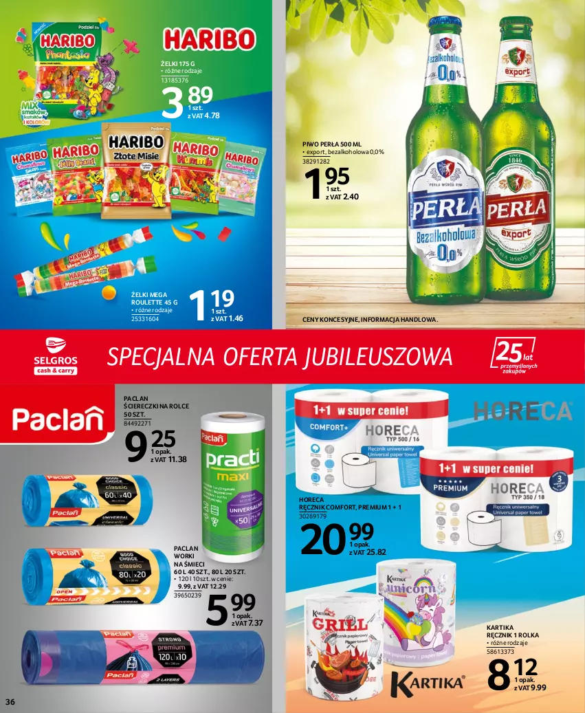 Gazetka promocyjna Selgros - Extra Oferta - ważna 30.06 do 13.07.2022 - strona 36 - produkty: Perła, Piwo, Por, Ręcznik, Worki na śmiec, Worki na śmieci