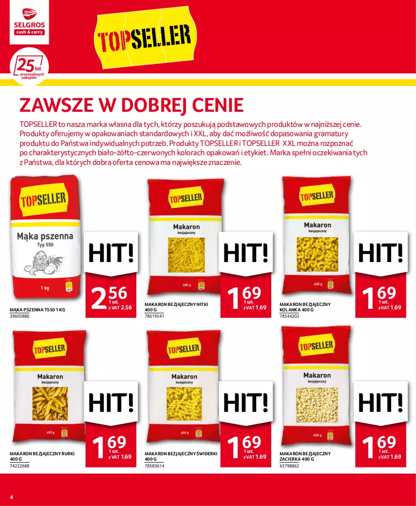 Gazetka promocyjna Selgros - Extra Oferta - ważna 30.06 do 13.07.2022 - strona 4 - produkty: Gra, Mąka, Mąka pszenna, Makaron, O nas, Rama, Rurki, Top, Zacierka