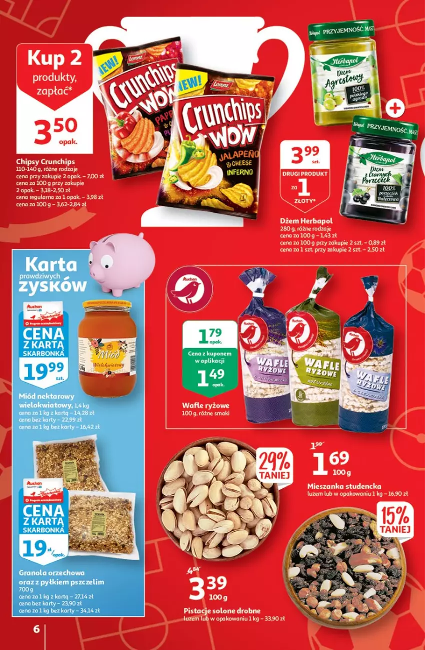 Gazetka promocyjna Auchan - Hiper Kibicowanie Hipermarkety - ważna 10.06 do 16.06.2021 - strona 6 - produkty: Gra, Granola, Miód, Nektar