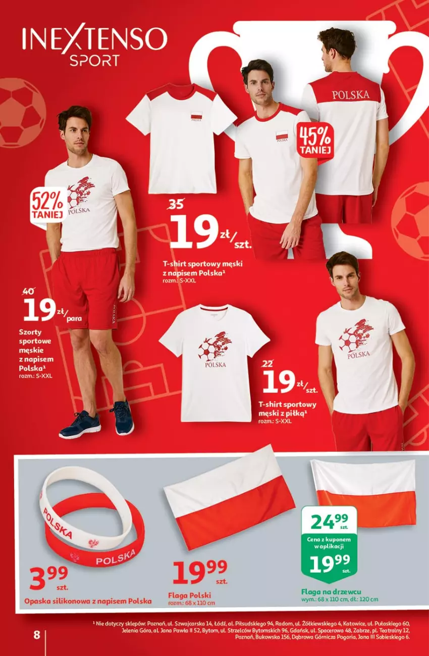 Gazetka promocyjna Auchan - Hiper Kibicowanie Hipermarkety - ważna 10.06 do 16.06.2021 - strona 8 - produkty: Acer, Cars, Opaska, Por, Sport, Szorty, T-shirt