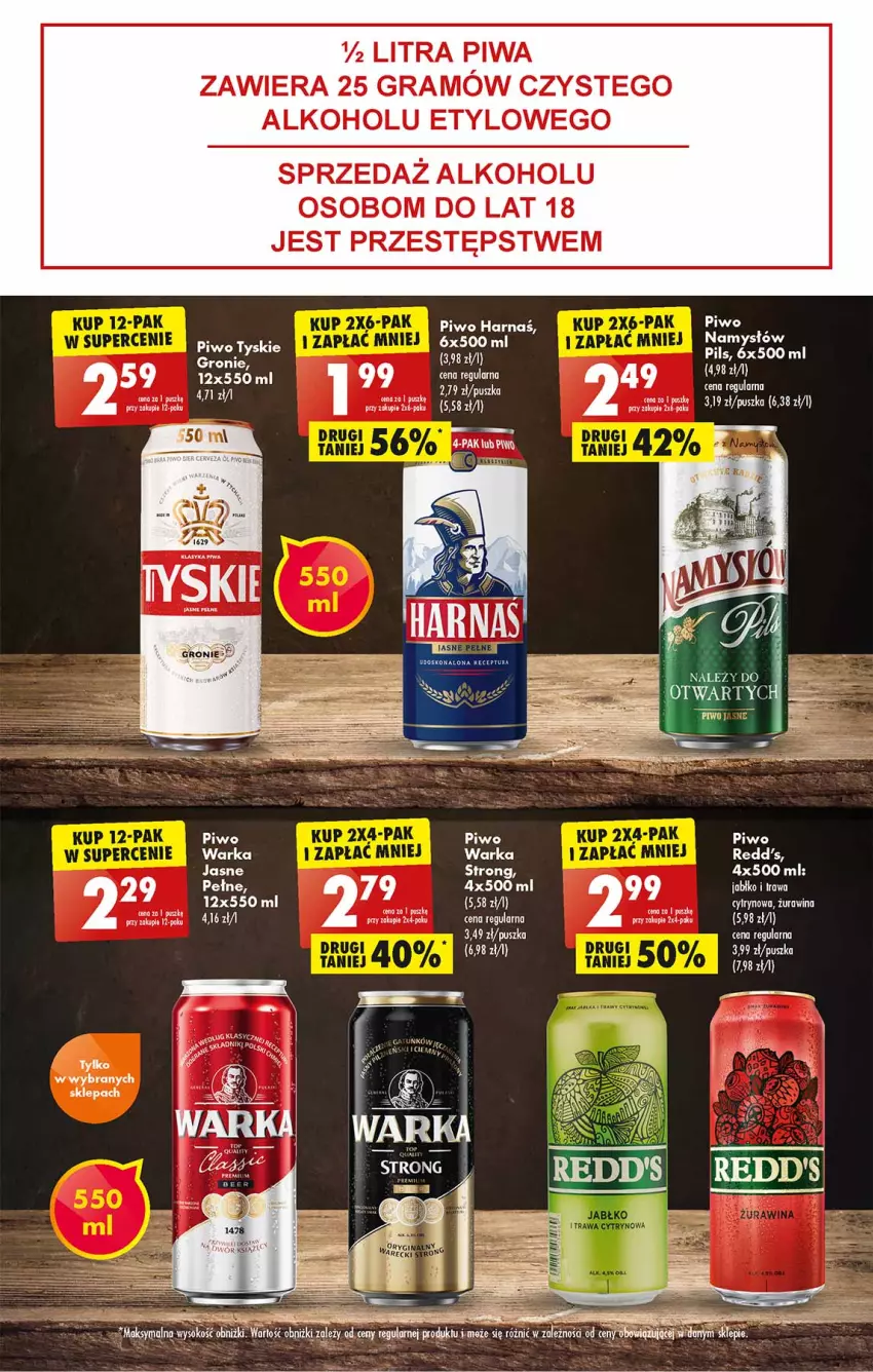 Gazetka promocyjna Biedronka - W tym tygodniu PN - ważna 23.05 do 28.05.2022 - strona 43 - produkty: Fa, Gra, Harnaś, Namysłów, Piwa, Piwo, Redd's, Tyskie, Warka