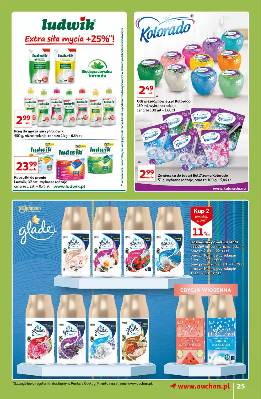 Gazetka promocyjna Auchan - Znane lubiane Marki Hipermarkety - ważna 31.03 do 06.04.2022 - strona 25 - produkty: Do mycia naczyń, Gra, Kapsułki do prania, Kolorado, Ludwik, Odświeżacz powietrza, Płyn do mycia, Płyn do mycia naczyń, Por