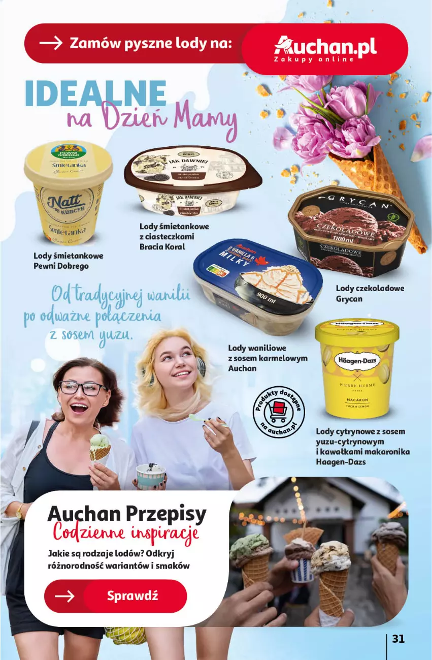 Gazetka promocyjna Auchan - Gazetka Koszyk Oszczędności Auchan Hipermarket Auchan - ważna 16.05 do 22.05.2024 - strona 31 - produkty: Gry, Kawa, Lody, Makaron, Sos