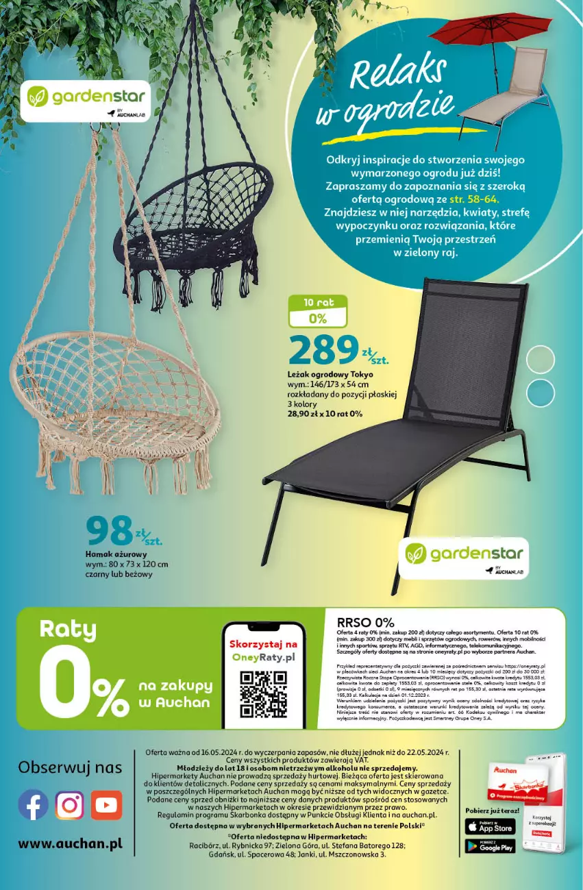 Gazetka promocyjna Auchan - Gazetka Koszyk Oszczędności Auchan Hipermarket Auchan - ważna 16.05 do 22.05.2024 - strona 64 - produkty: Acer, Fa, Gra, Hama, Kosz, Mobil, Por, Rower, Sos, Sport, Tera, Top