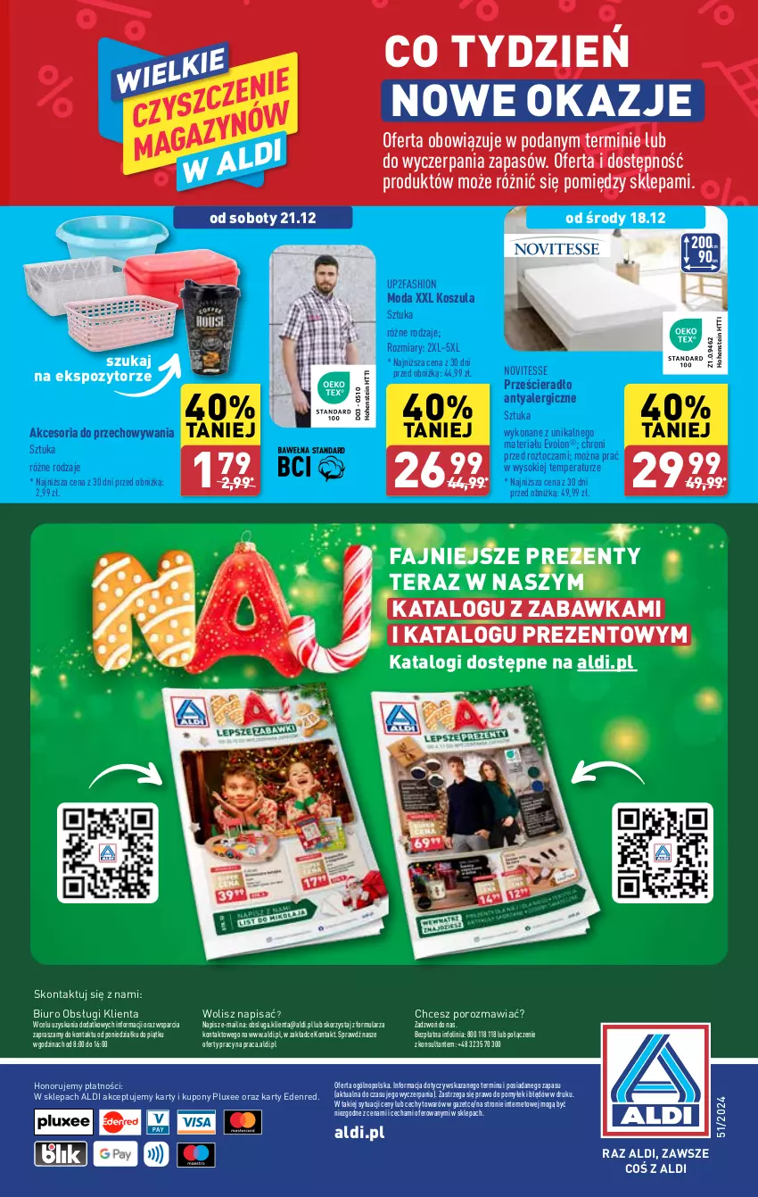 Gazetka promocyjna Aldi - Artykuły przemysłowe i tekstylia - ważna 18.12 do 20.12.2024 - strona 16 - produkty: Biuro, Fa, Kosz, Koszula, Moda, O nas, Por, Prześcieradło, Sok, Tera, Zabawka