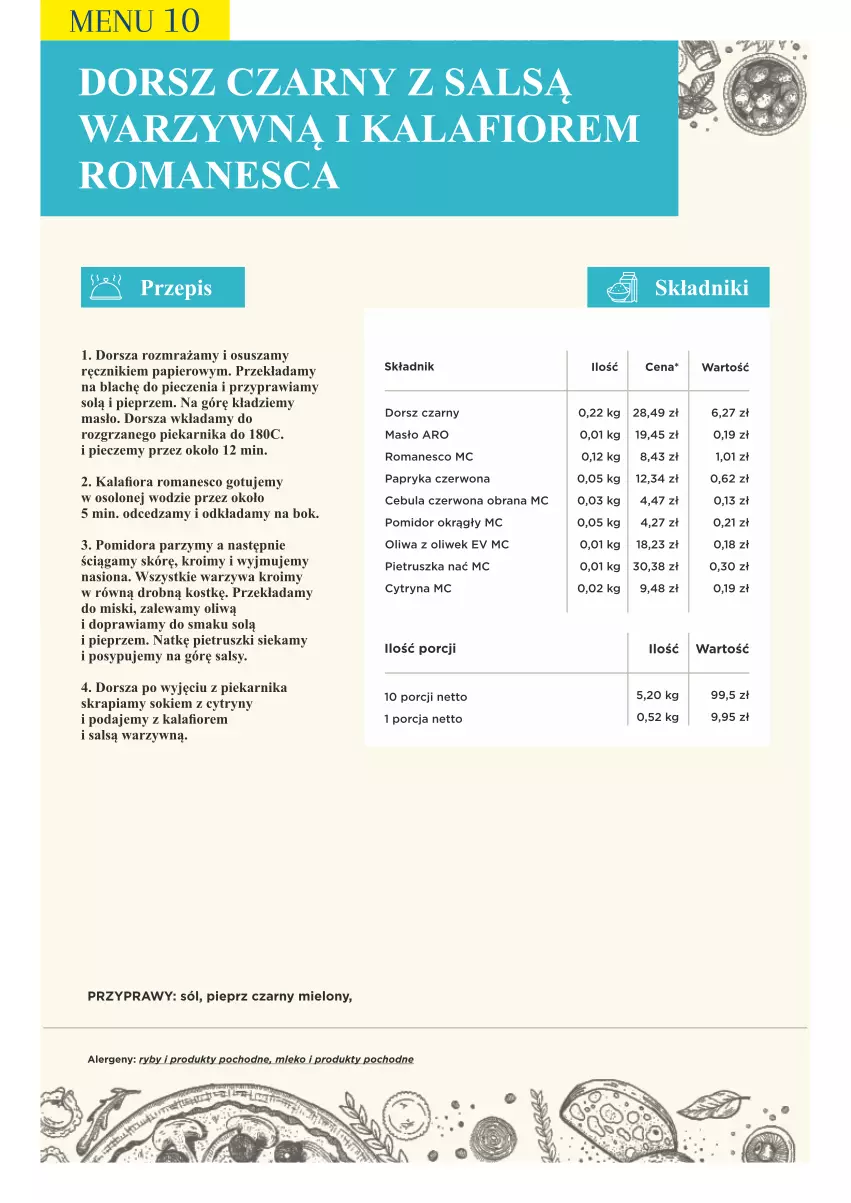 Gazetka promocyjna Makro - [Oferta specjalna] PrzyGOTUJ apetyczne menu! - ważna 01.03 do 31.03.2022 - strona 107 - produkty: Cebula, Cebula czerwona, Cytryny, Dorsz, Kalafior, Masło, Mleko, Oliwa z oliwek, Papier, Papryka, Papryka czerwona, Piec, Piekarnik, Pieprz, Pietruszka, Por, Przyprawy, Ręcznik, Sok, Sól, Warzywa