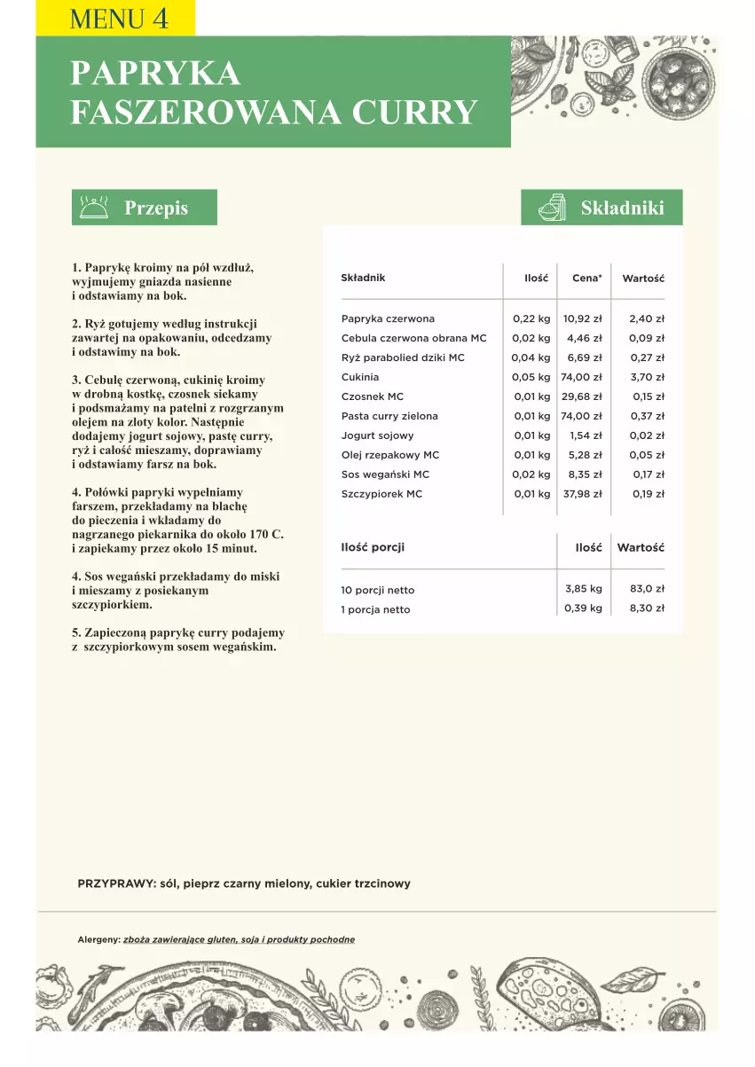 Gazetka promocyjna Makro - [Oferta specjalna] PrzyGOTUJ apetyczne menu! - ważna 01.03 do 31.03.2022 - strona 48 - produkty: Cebula, Cebula czerwona, Cukier, Cukier trzcinowy, Czosnek, Fa, Jogurt, Olej, Olej rzepakowy, Papryka, Papryka czerwona, Piec, Piekarnik, Pieprz, Por, Przyprawy, Ryż, Sól, Sos