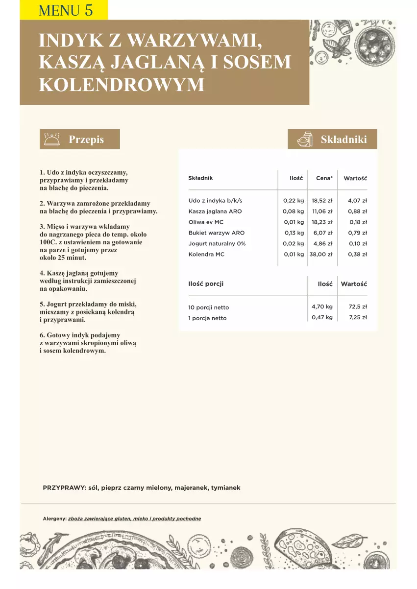 Gazetka promocyjna Makro - [Oferta specjalna] PrzyGOTUJ apetyczne menu! - ważna 01.03 do 31.03.2022 - strona 59 - produkty: Bukiet, Bukiet warzyw, Jogurt, Jogurt naturalny, Kasza, Kasza jaglana, Kolendra, LANA, Mięso, Mleko, Piec, Pieprz, Por, Przyprawy, Sól, Sos, Warzywa