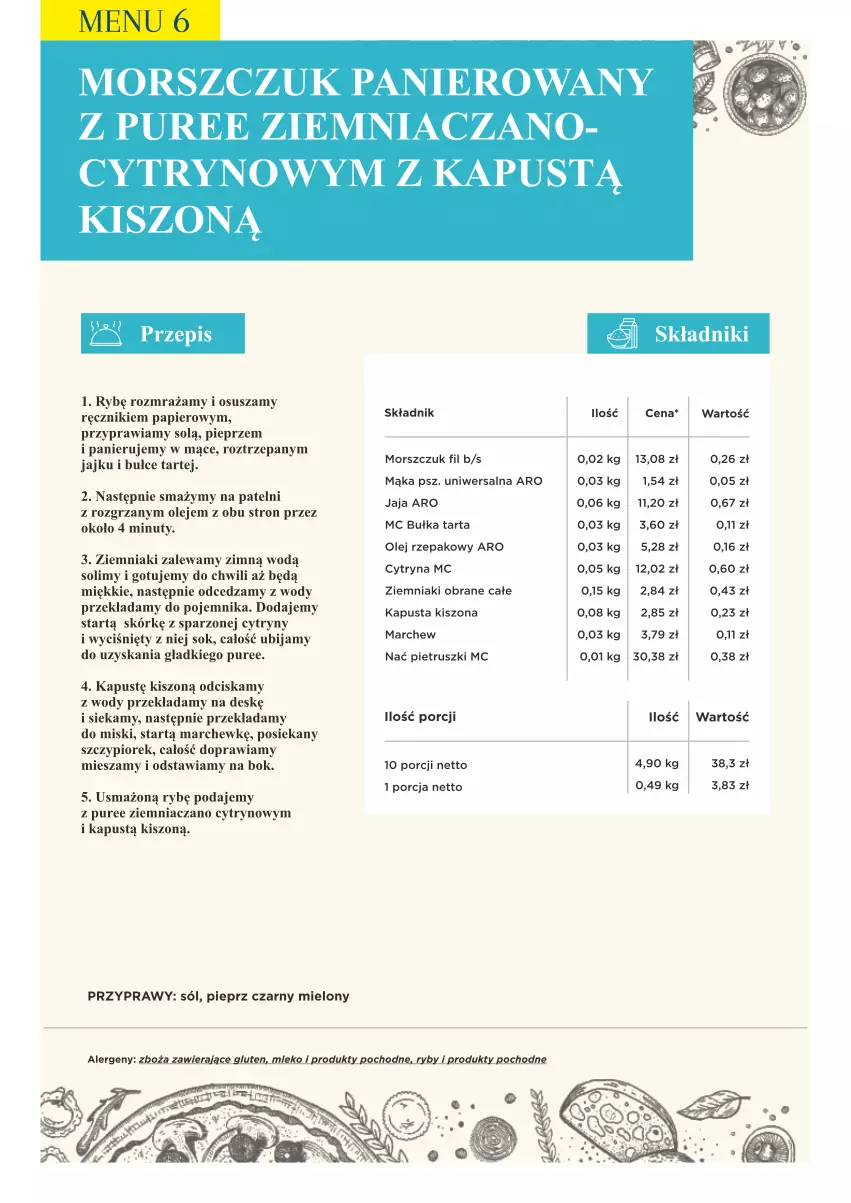 Gazetka promocyjna Makro - [Oferta specjalna] PrzyGOTUJ apetyczne menu! - ważna 01.03 do 31.03.2022 - strona 67 - produkty: Bułka, Bułka tarta, Cytryny, Jaja, Kapustą, Mąka, Mleko, Nuty, Olej, Olej rzepakowy, Papier, Pieprz, Pojemnik, Por, Przyprawy, Pur, Ręcznik, Sok, Sól, Tarta, Ziemniaki