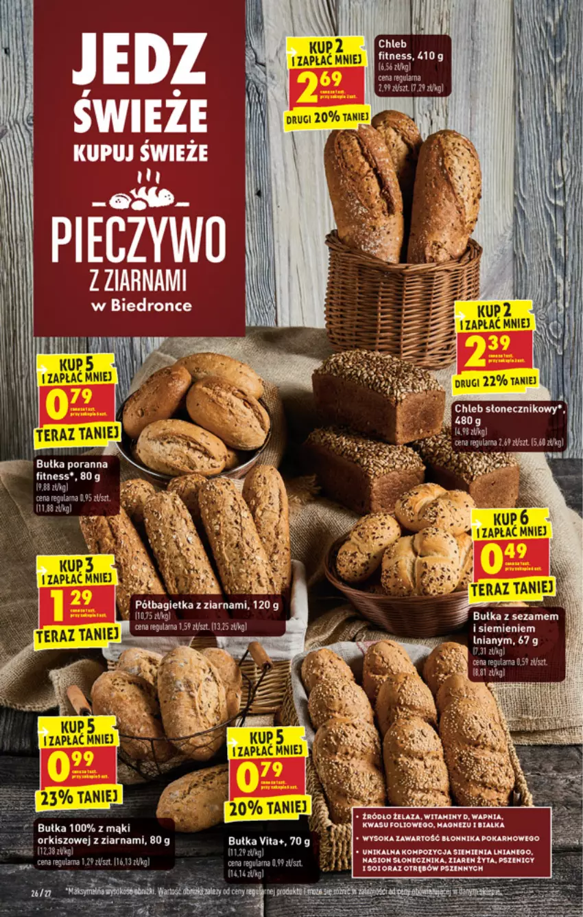 Gazetka promocyjna Biedronka - W tym tygodniu - ważna 20.09 do 25.09.2021 - strona 26 - produkty: Bułka, Chleb, Dron, Por, Sezam