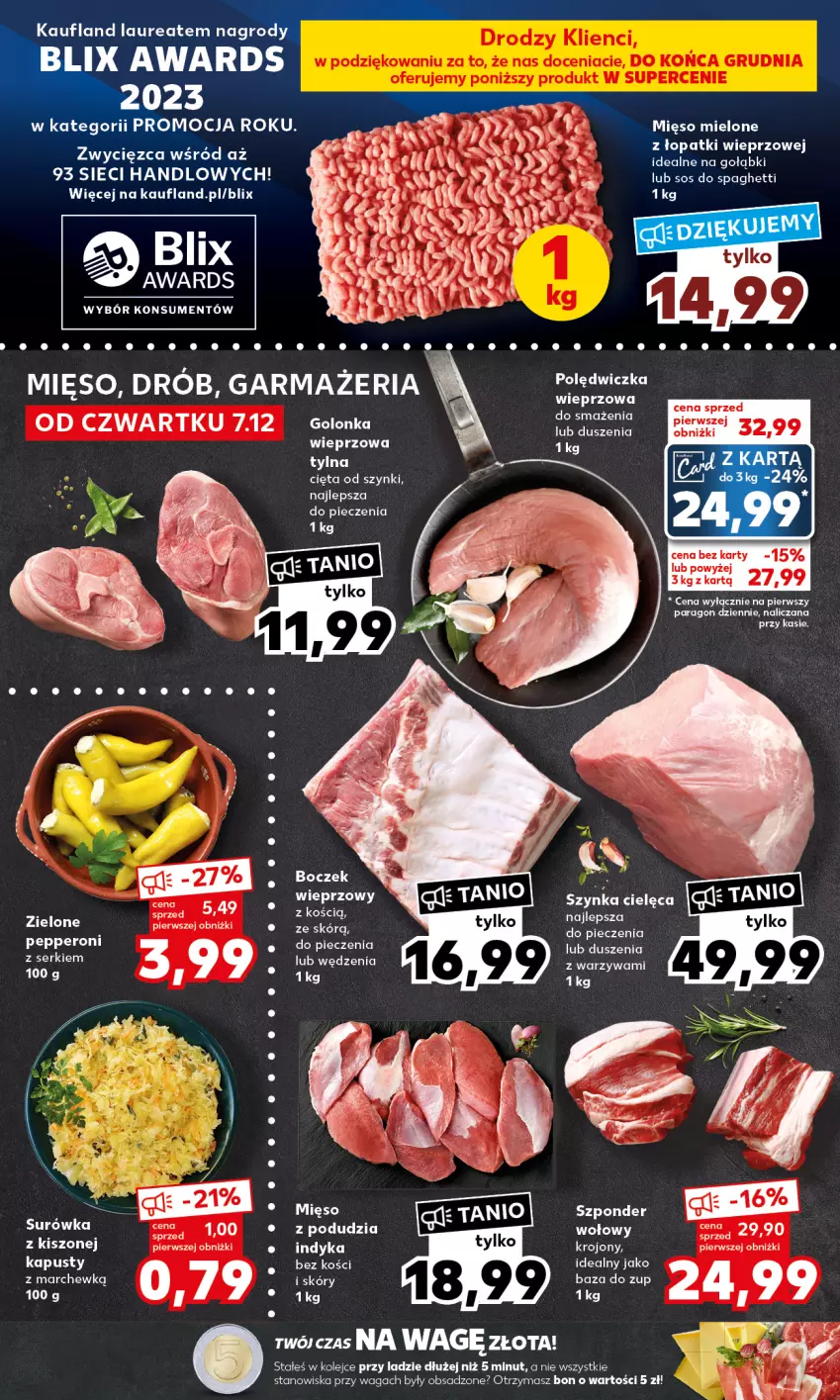 Gazetka promocyjna Kaufland - Mocny Start - ważna 11.12 do 13.12.2023 - strona 12 - produkty: Drób, Laur, Mięso, Mięso mielone, Mięso mielone z łopatki wieprzowej, Olej, Piec, Surówka, Szynka, Waga, Warzywa