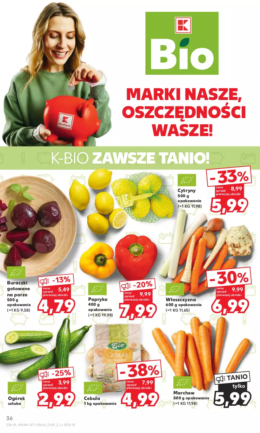 Gazetka promocyjna Kaufland - Gazetka tygodnia - ważna 02.11 do 07.11.2023 - strona 36 - produkty: Buraczki, Cebula, Cytryny, Ogórek, Papryka