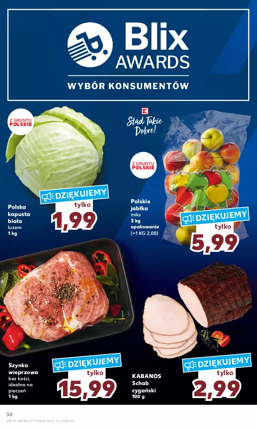 Gazetka promocyjna Kaufland - Gazetka tygodnia - ważna 02.11 do 07.11.2023 - strona 38 - produkty: Grunt, Jabłka, Kabanos, Piec, Szynka, Szynka wieprzowa