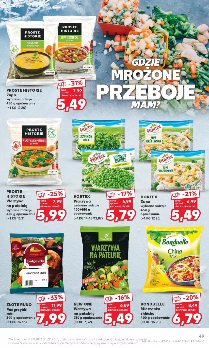 Gazetka promocyjna Kaufland - Gazetka tygodnia - ważna 02.11 do 07.11.2023 - strona 49 - produkty: Bonduelle, Hortex, Podgrzybki, Warzywa, Zupa