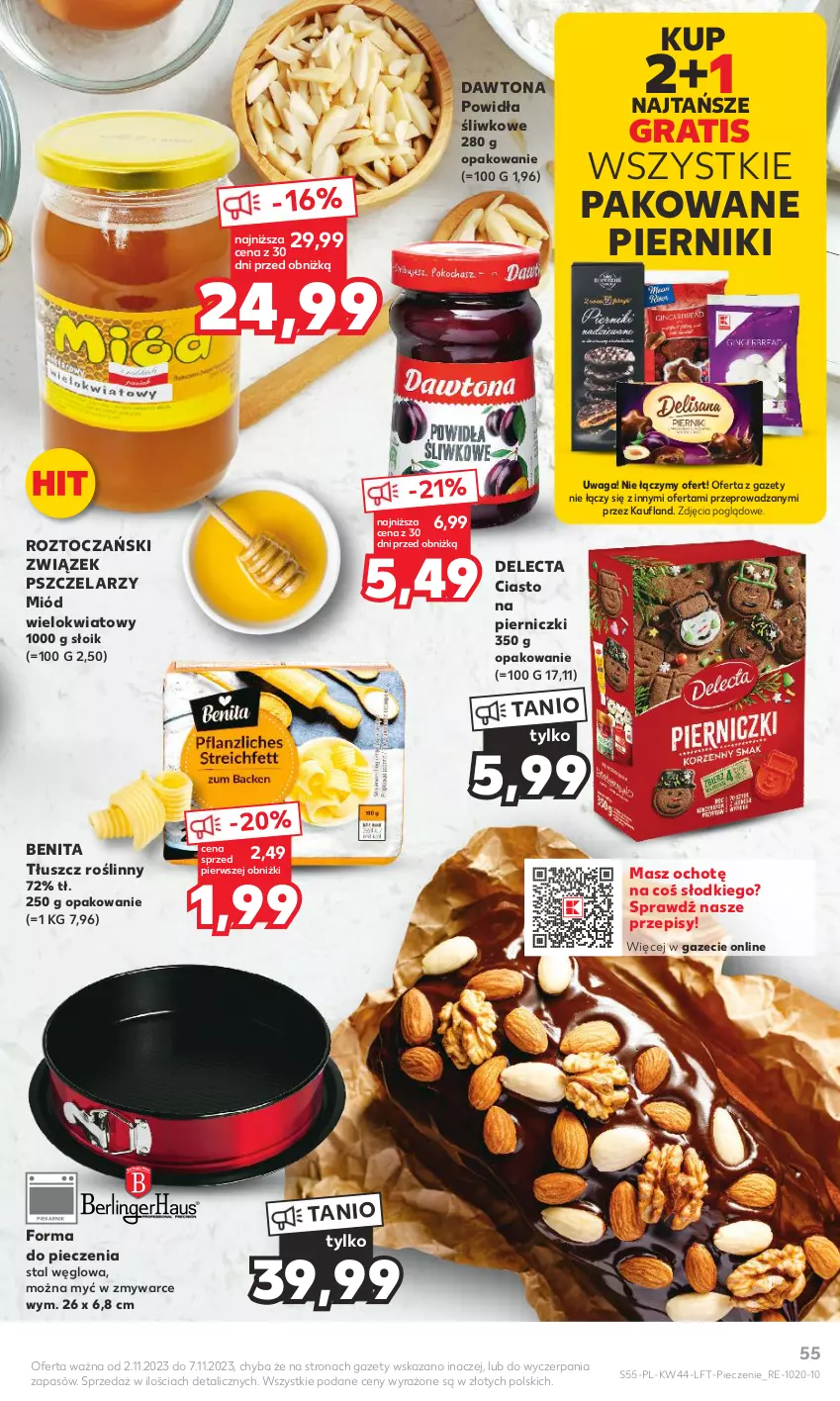 Gazetka promocyjna Kaufland - Gazetka tygodnia - ważna 02.11 do 07.11.2023 - strona 55 - produkty: Dawtona, Delecta, Forma do pieczenia, Gra, Miód, Piec, Piernik, Tłuszcz roślinny, Waga