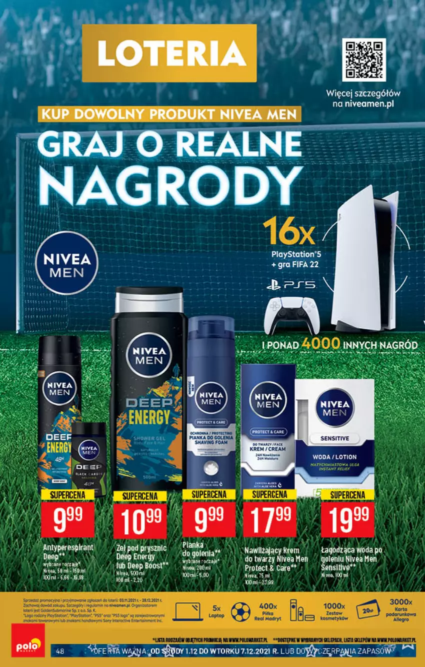 Gazetka promocyjna PoloMarket - Gazetka pomocyjna - ważna 01.12 do 07.12.2021 - strona 48 - produkty: Fa, Gra, Nivea, Pianka do golenia, Woda