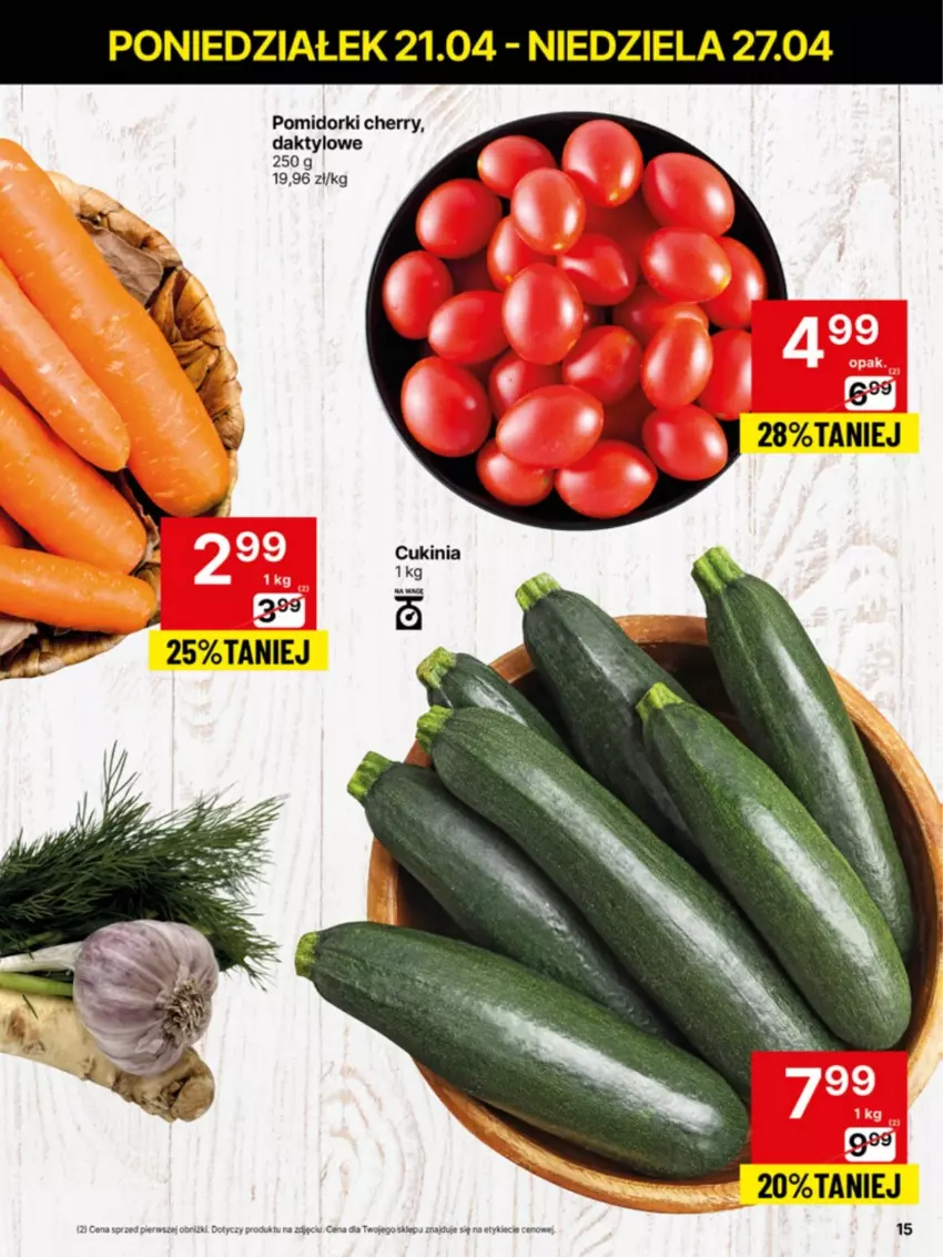 Gazetka promocyjna Delikatesy Centrum - Franczyza DC17 Poniedziałek - ważna 21.04 do 27.04.2025 - strona 15 - produkty: Pomidorki