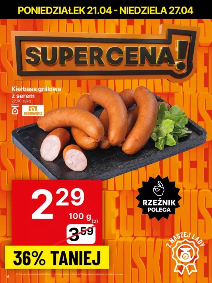 Gazetka promocyjna Delikatesy Centrum - Franczyza DC17 Poniedziałek - ważna 21.04 do 27.04.2025 - strona 6 - produkty: Ser