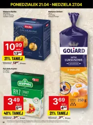 Gazetka promocyjna Delikatesy Centrum - Franczyza DC17 Poniedziałek - Gazetka - ważna od 27.04 do 27.04.2025 - strona 24 - produkty: Piec, Makaron, Ryż, Rum, Kupiec, Goliard, Barilla, Ryż biały