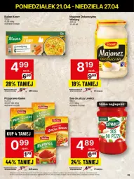 Gazetka promocyjna Delikatesy Centrum - Franczyza DC17 Poniedziałek - Gazetka - ważna od 27.04 do 27.04.2025 - strona 25 - produkty: Majonez, Sos, Sos do pizzy, Bulion, Winiary, Lion, Knorr