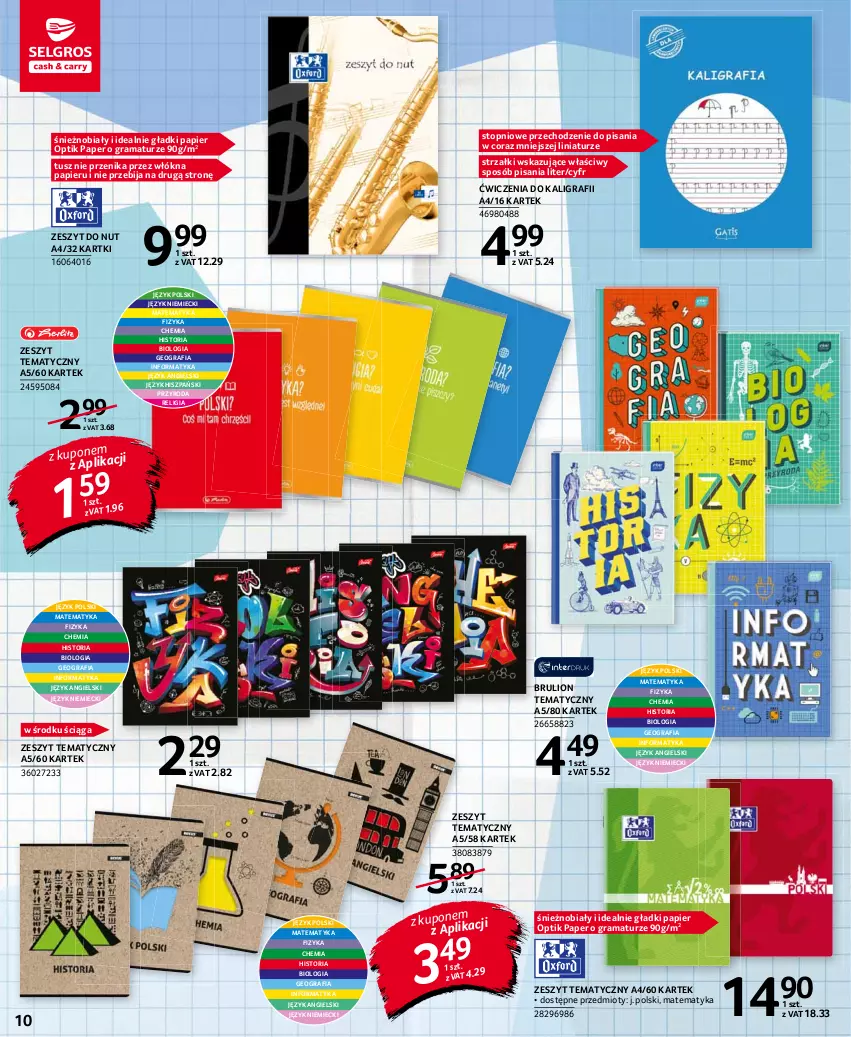 Gazetka promocyjna Selgros - Katalog Szkoła - ważna 19.08 do 01.09.2021 - strona 10 - produkty: Gra, Lion, Papier, Rama, Top, Tusz