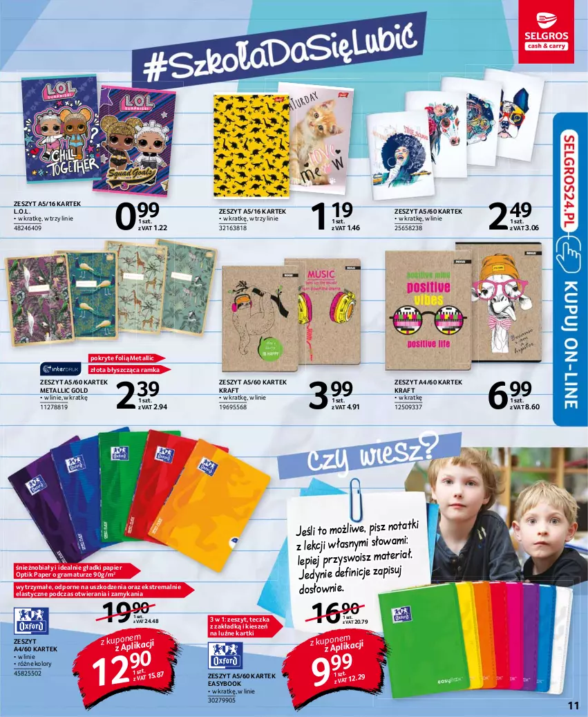 Gazetka promocyjna Selgros - Katalog Szkoła - ważna 19.08 do 01.09.2021 - strona 11 - produkty: Gra, L.O.L., Papier, Por, Rama, Ramka