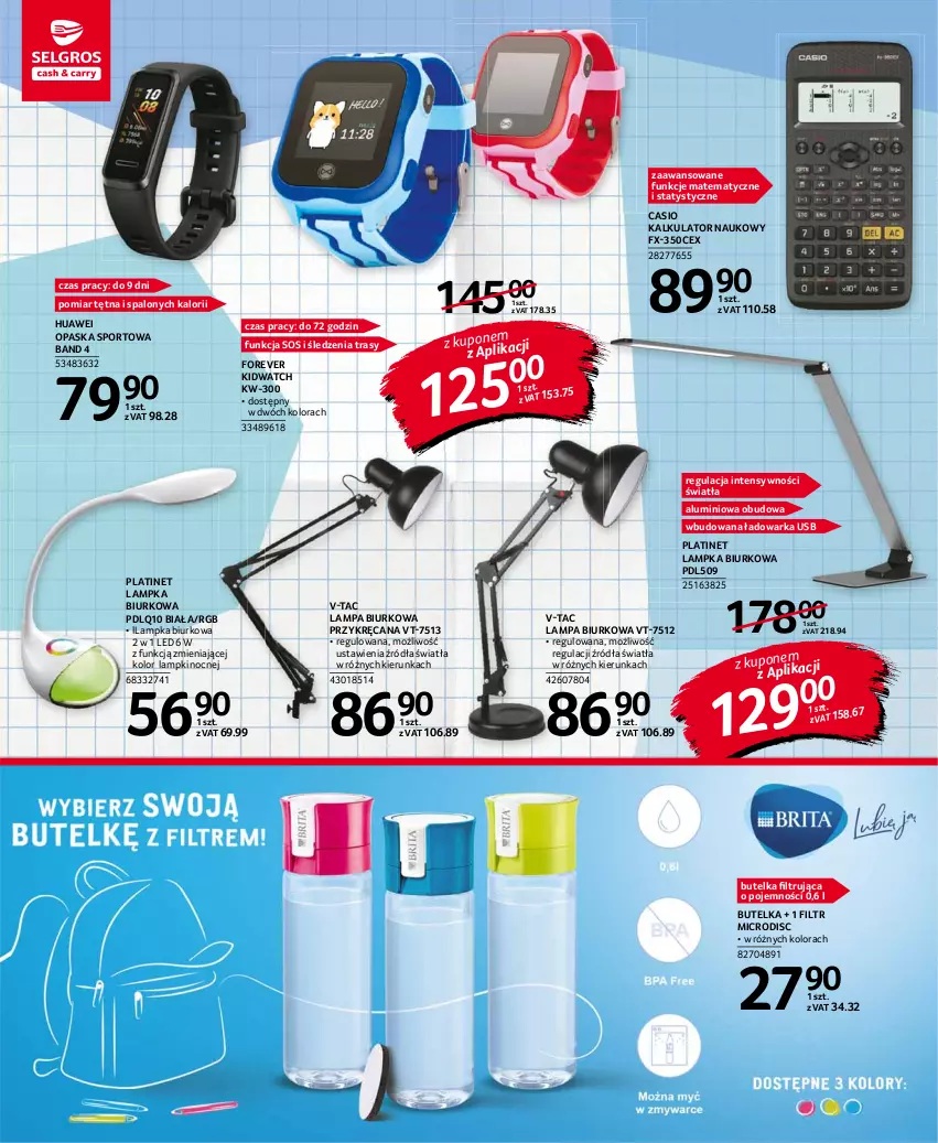 Gazetka promocyjna Selgros - Katalog Szkoła - ważna 19.08 do 01.09.2021 - strona 6 - produkty: Biurko, Huawei, Lampa, Lampa biurkowa, Opaska, PLATINET, Por, Sos, Sport, Warka