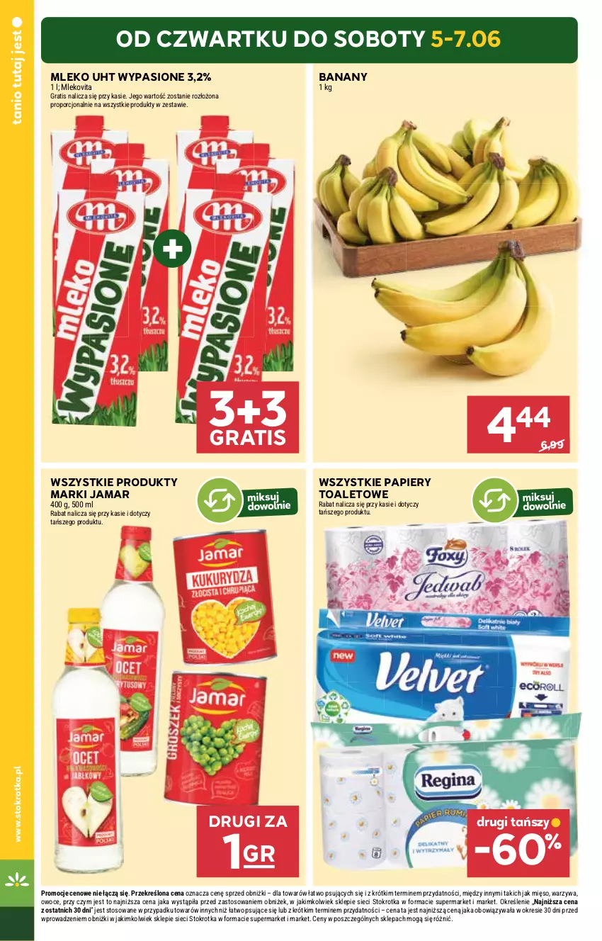Gazetka promocyjna Stokrotka - Market - ważna 05.06 do 11.06.2025 - strona 2 - produkty: Banany, Gra, Mięso, Mleko, Mlekovita, Owoce, Papier, Por, Warzywa