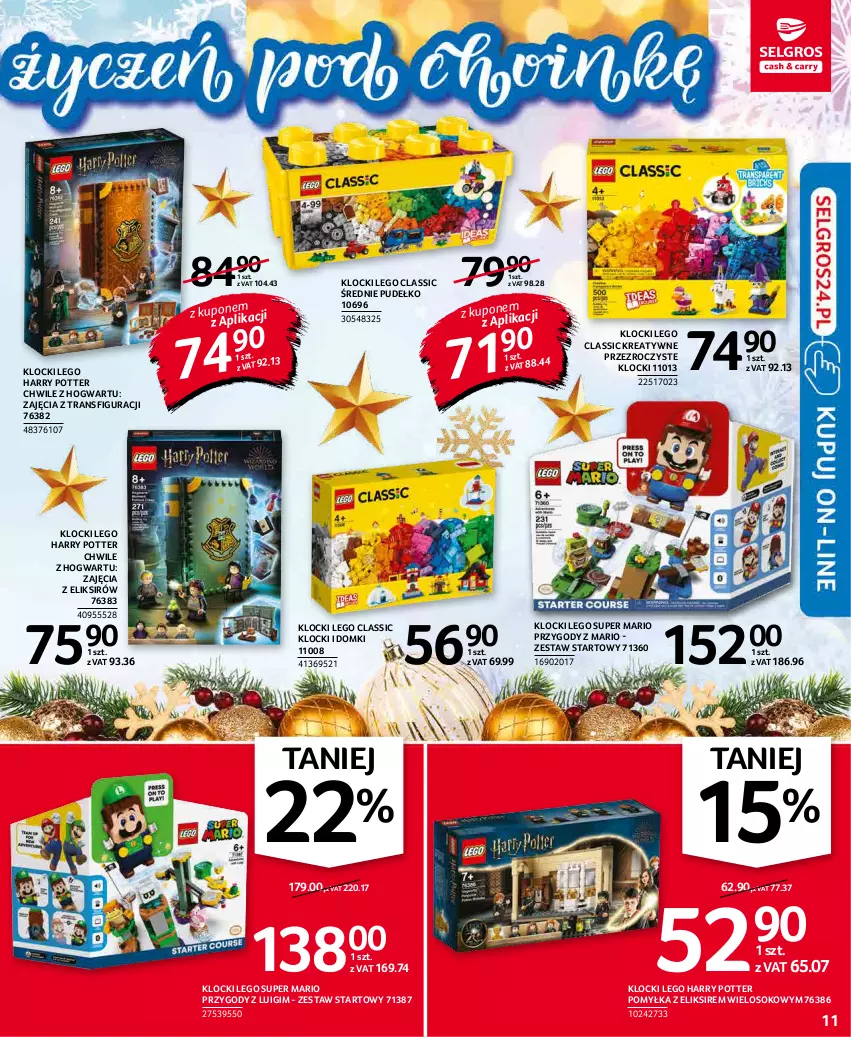 Gazetka promocyjna Selgros - Oferta przemysłowa - ważna 02.12 do 15.12.2021 - strona 11 - produkty: Harry Potter, Klocki, LEGO, LEGO Classic, LEGO Harry Potter, Pudełko, Sok, Tran