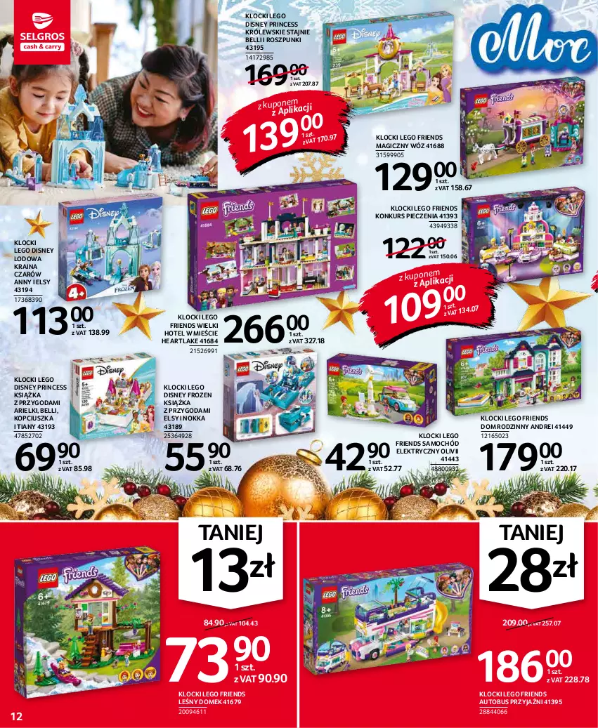 Gazetka promocyjna Selgros - Oferta przemysłowa - ważna 02.12 do 15.12.2021 - strona 12 - produkty: Ariel, Autobus, Bell, Disney, Frozen, Klocki, Królewski, Książka, LEGO, LEGO Friends, Piec, Samochód