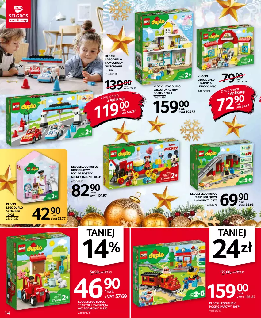 Gazetka promocyjna Selgros - Oferta przemysłowa - ważna 02.12 do 15.12.2021 - strona 14 - produkty: Klocki, LEGO, LEGO Duplo, Minnie, Mysz, Olej, Pociąg, Sypialnia, Traktor, Zwierzęta