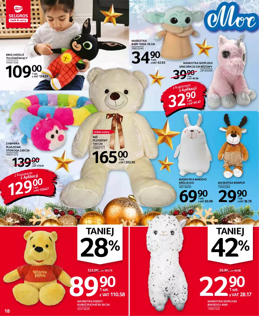 Gazetka promocyjna Selgros - Oferta przemysłowa - ważna 02.12 do 15.12.2021 - strona 18 - produkty: Disney, Królik, Kubuś, Renifer, Zabawka