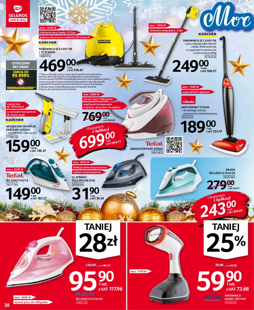 Gazetka promocyjna Selgros - Oferta przemysłowa - ważna 02.12 do 15.12.2021 - strona 38 - produkty: Braun, Generator pary, Gry, Kärcher, Lakier, Mop, Mop parowy, Parownica