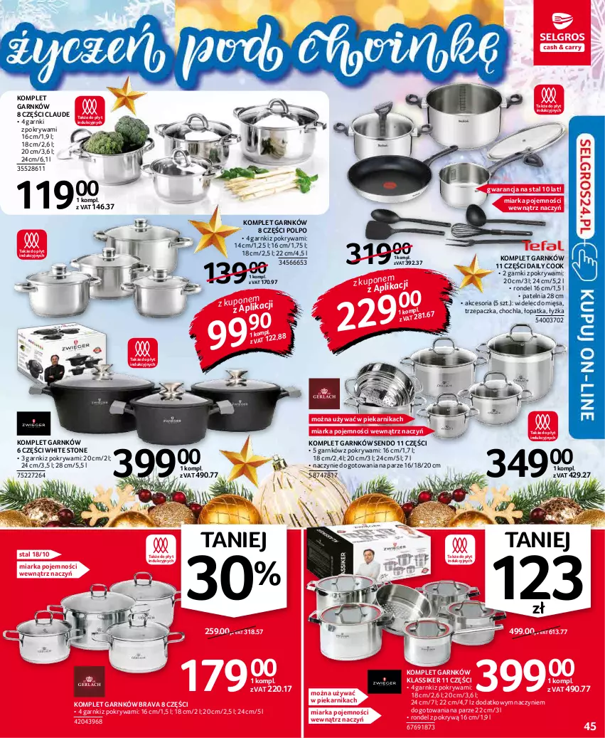 Gazetka promocyjna Selgros - Oferta przemysłowa - ważna 02.12 do 15.12.2021 - strona 45 - produkty: Miarka, Patelnia, Piekarnik, Pokrywa, Rondel, Trzepaczka, Widelec