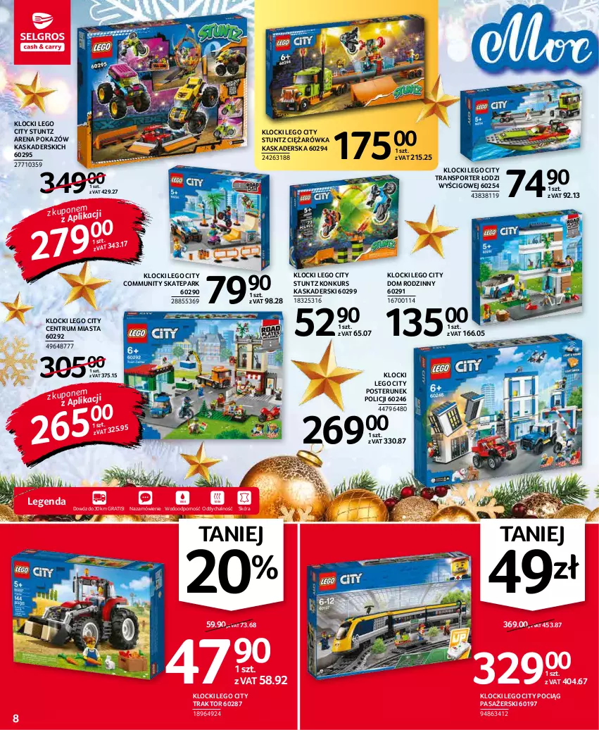 Gazetka promocyjna Selgros - Oferta przemysłowa - ważna 02.12 do 15.12.2021 - strona 8 - produkty: Gra, Kask, Klocki, LEGO, LEGO City, Pociąg, Pociąg pasażerski, Por, Posterunek policji, Rum, Sport, Traktor, Tran