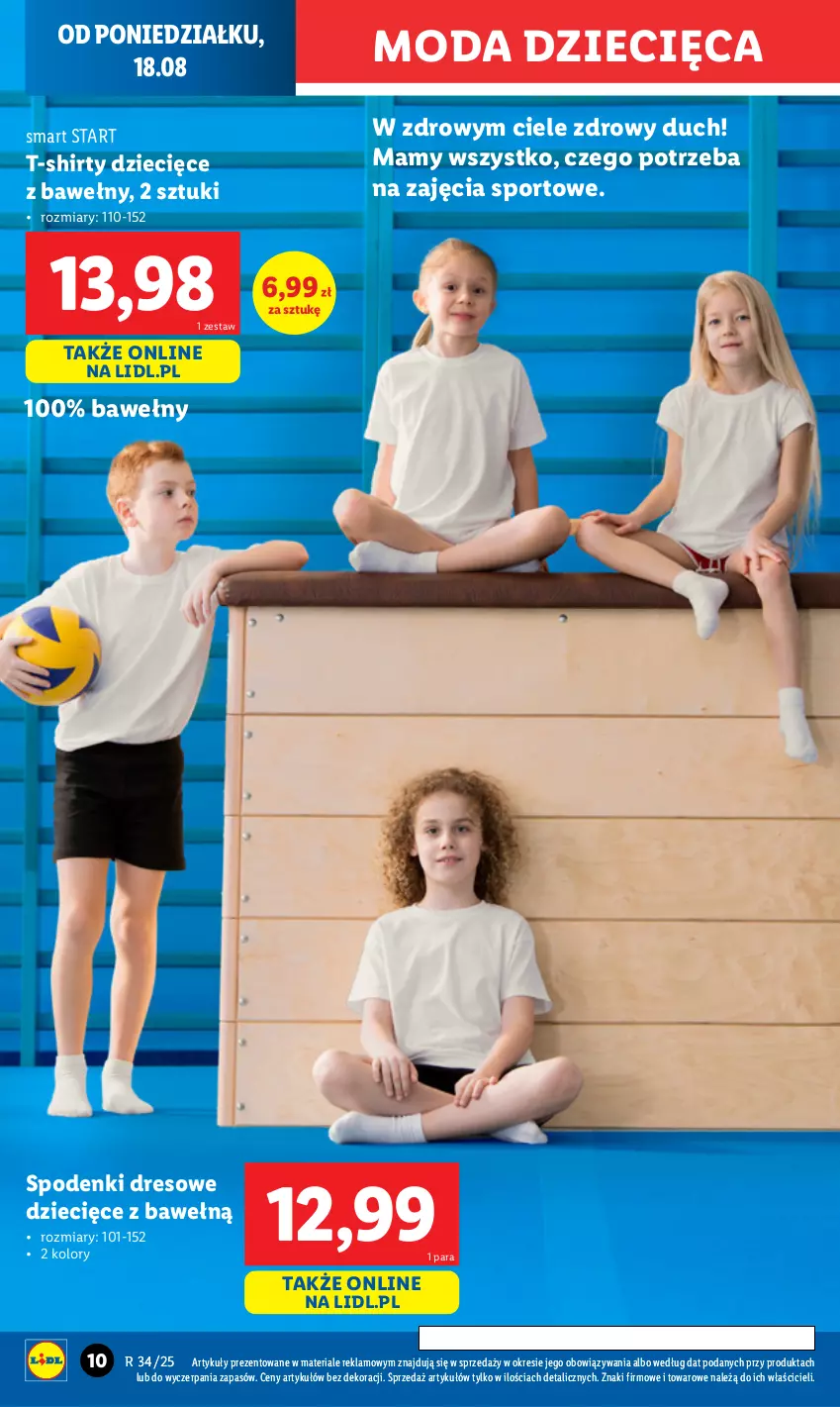 Gazetka promocyjna Lidl - GAZETKA - ważna 18.08 do 23.08.2025 - strona 12 - produkty: Dres, Dzieci, Moda, Por, Sport, T-shirt