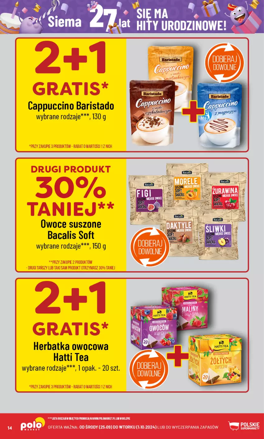 Gazetka promocyjna PoloMarket - Gazetka pomocyjna - ważna 25.09 do 01.10.2024 - strona 14 - produkty: Cappuccino, Owoce, Owoce suszone