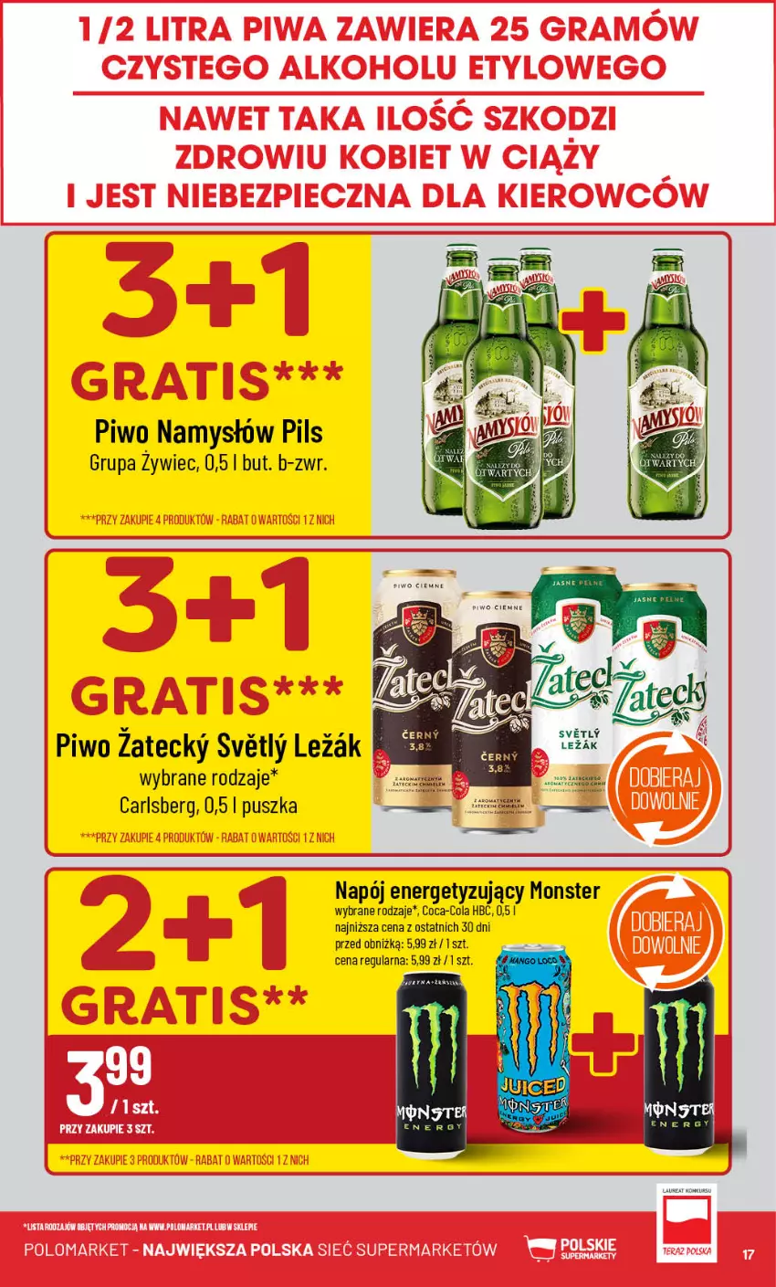 Gazetka promocyjna PoloMarket - Gazetka pomocyjna - ważna 25.09 do 01.10.2024 - strona 17 - produkty: Carlsberg, Coca-Cola, Namysłów, Napój, Piwo