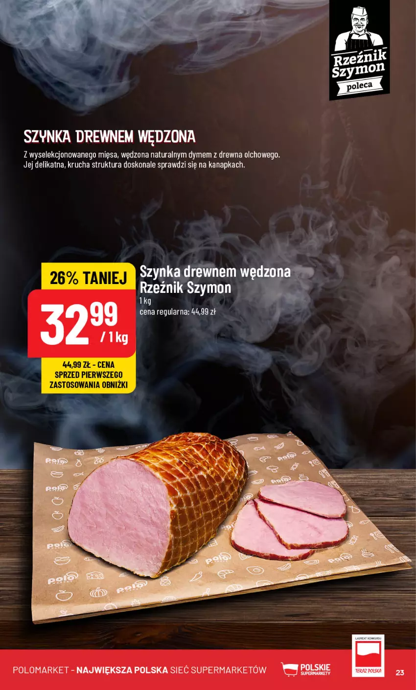 Gazetka promocyjna PoloMarket - Gazetka pomocyjna - ważna 25.09 do 01.10.2024 - strona 23 - produkty: Szynka