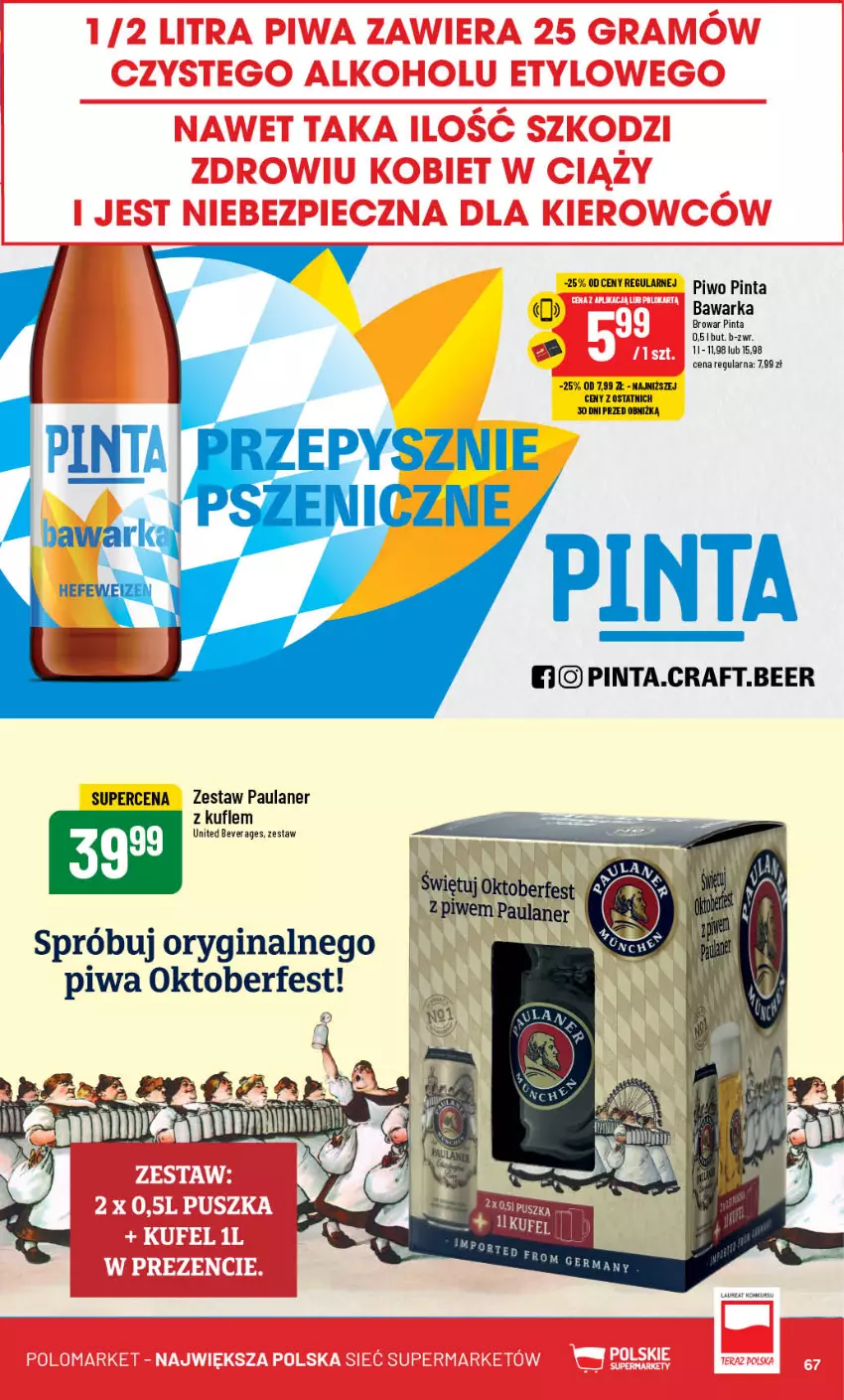 Gazetka promocyjna PoloMarket - Gazetka pomocyjna - ważna 25.09 do 01.10.2024 - strona 67 - produkty: Gin, Piwa, Piwo, Warka