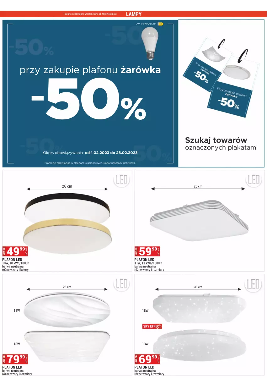 Gazetka promocyjna Merkury Market - ważna 01.02 do 28.02.2023 - strona 2 - produkty: Plafon, Plafon LED