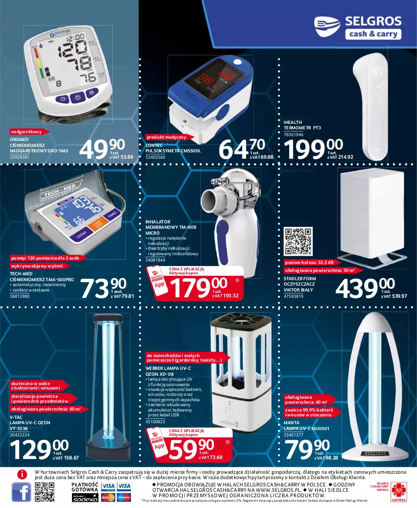 Gazetka promocyjna Selgros - Katalog Elektro - ważna 13.05 do 31.05.2021 - strona 15 - produkty: Akumulator, Ciśnieniomierz, Fa, Gra, Inhalator, Kabel USB, Lampa, LG, Manta, Pulsoksymetr, Silan, Sok, Termometr