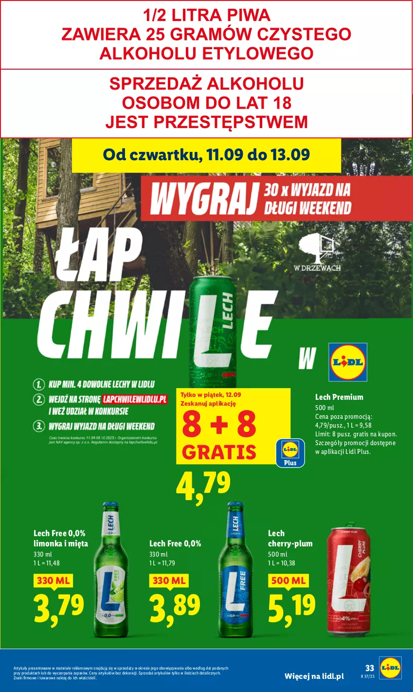 Gazetka promocyjna Lidl - GAZETKA - ważna 11.09 do 13.09.2025 - strona 37 - produkty: Gra, Lech Premium, Limonka, Mięta